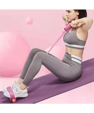 4-Tube Pedal Resistance Band | حبل مقاومة بأربع أنابيب مع دواسات