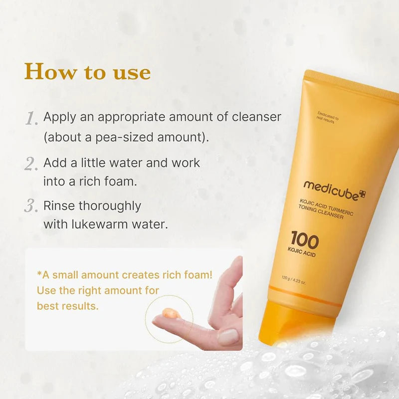 Medicube - Kojic Acid Turmeric Toning Cleanser | منظف موازن للبشرة بحمض الكوجيك والكركم من Medicube